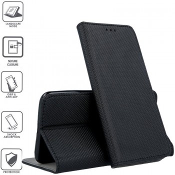 Telone atverčiamas dėklas - juodos spalvos (Xiaomi REDMI NOTE 8)